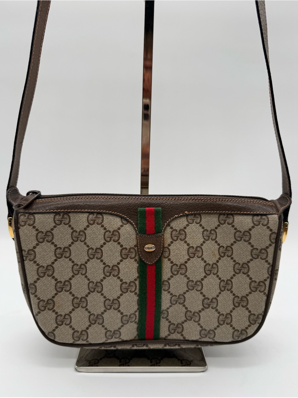 Gucci Vintage GG Supreme Web Sherry Line Shoulder Bag